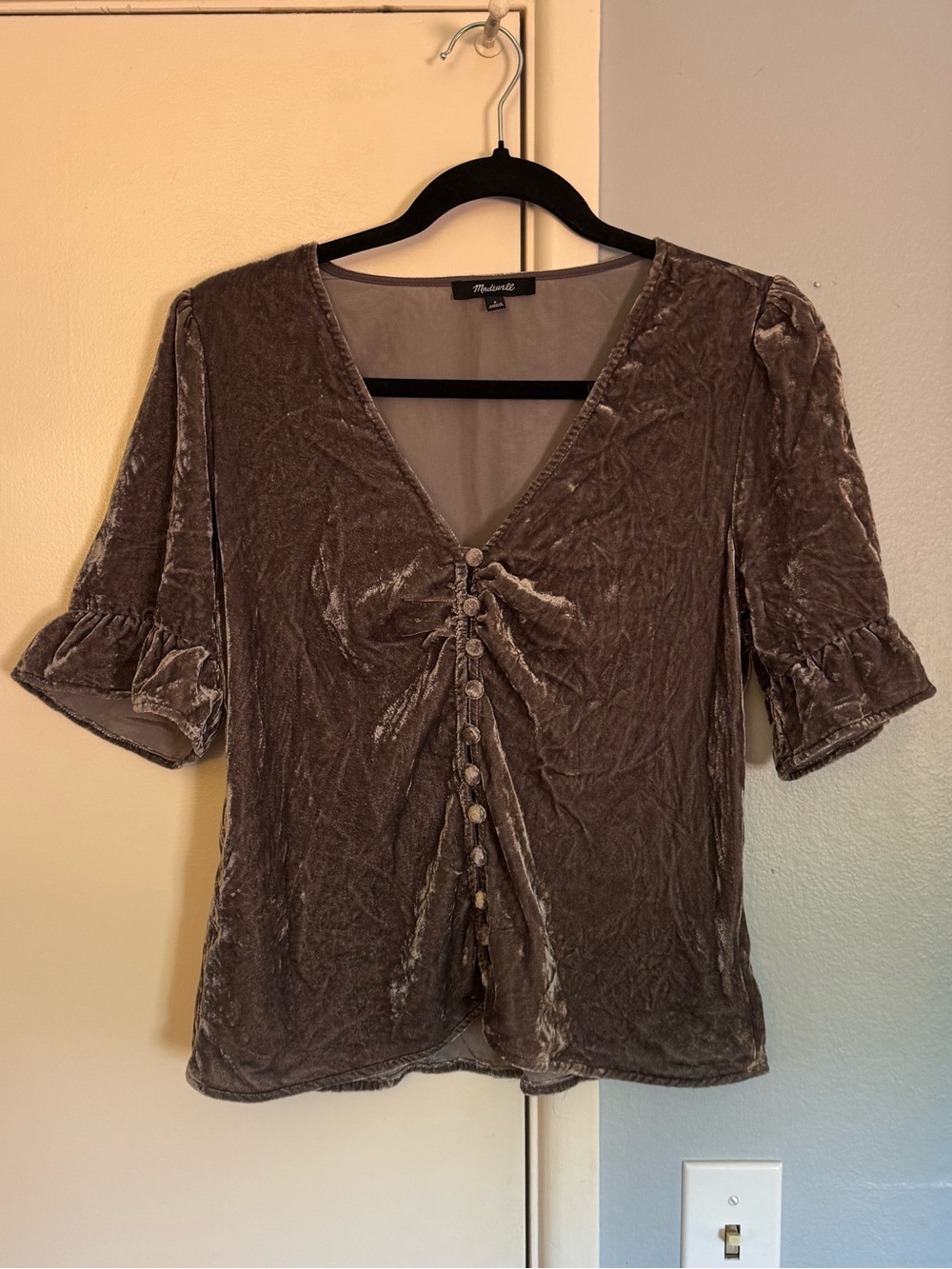Madewell Crushed Velvet Top